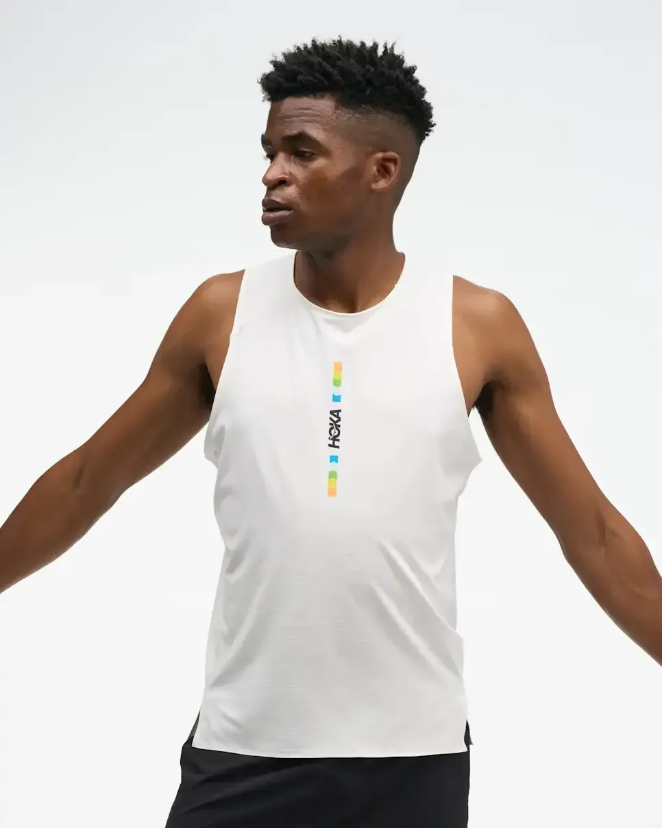 HOKA EveryRun Tank White Multi