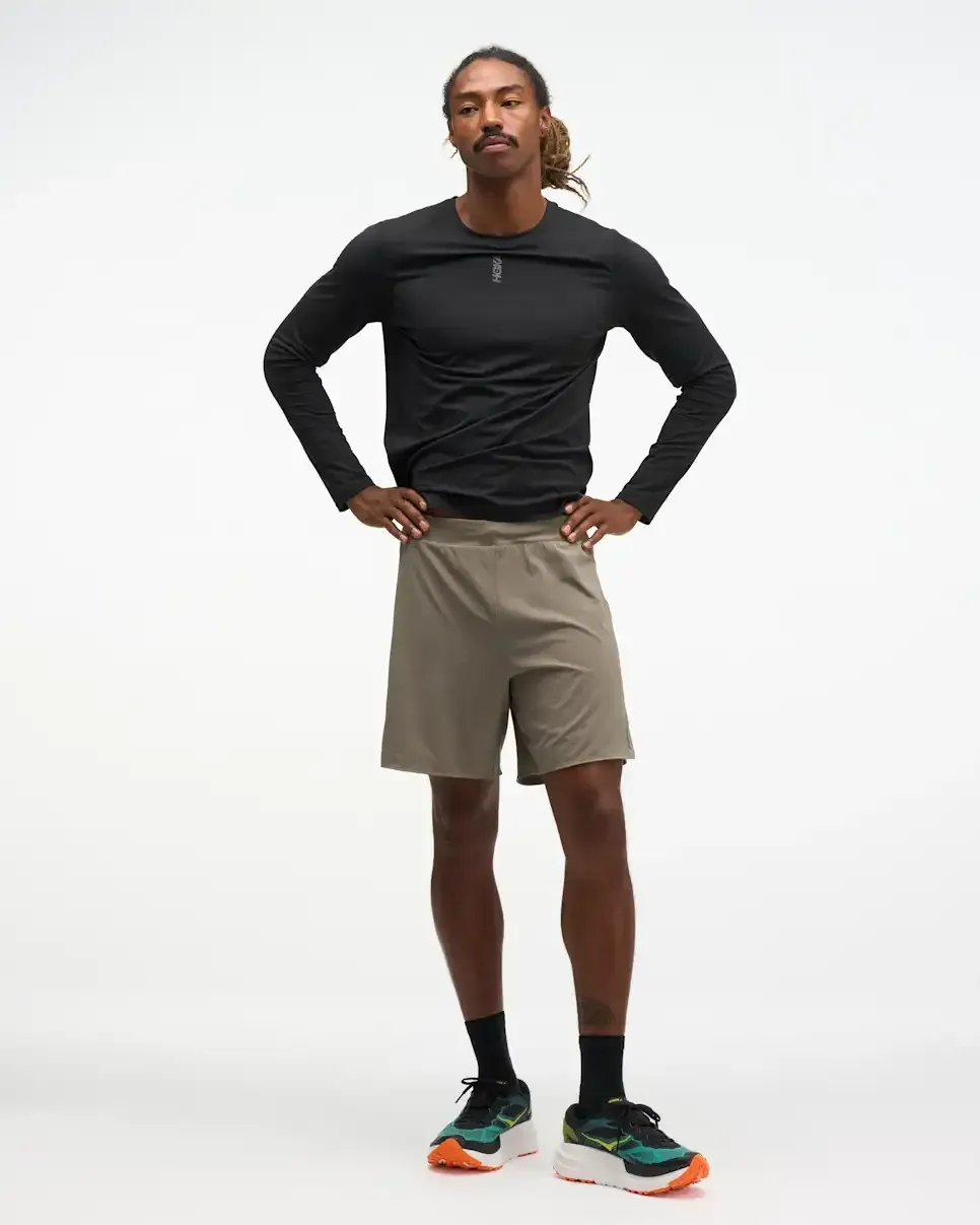 HOKA Glide Short 7” 2in1 Boulder Grey