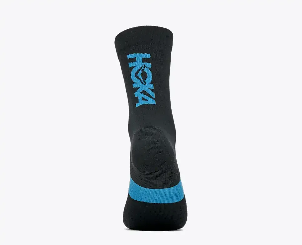 HOKA Graphic Crew Run Sock Black