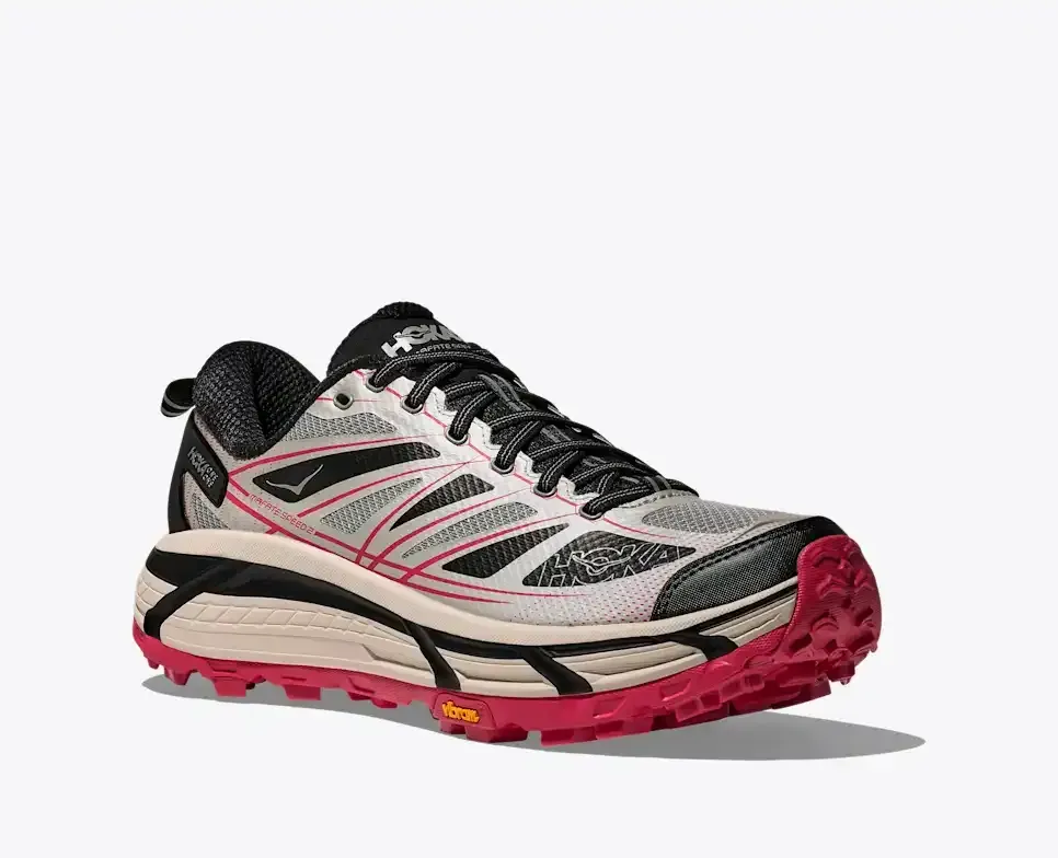HOKA Mafate Speed 2 Galactic Grey Ruby Red