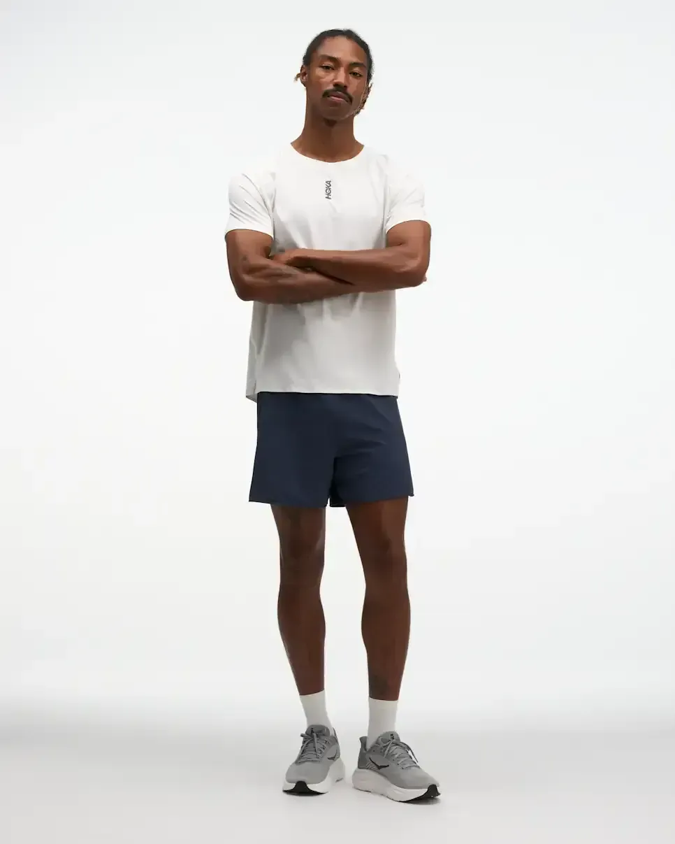 HOKA EveryRun Short Sleeve White
