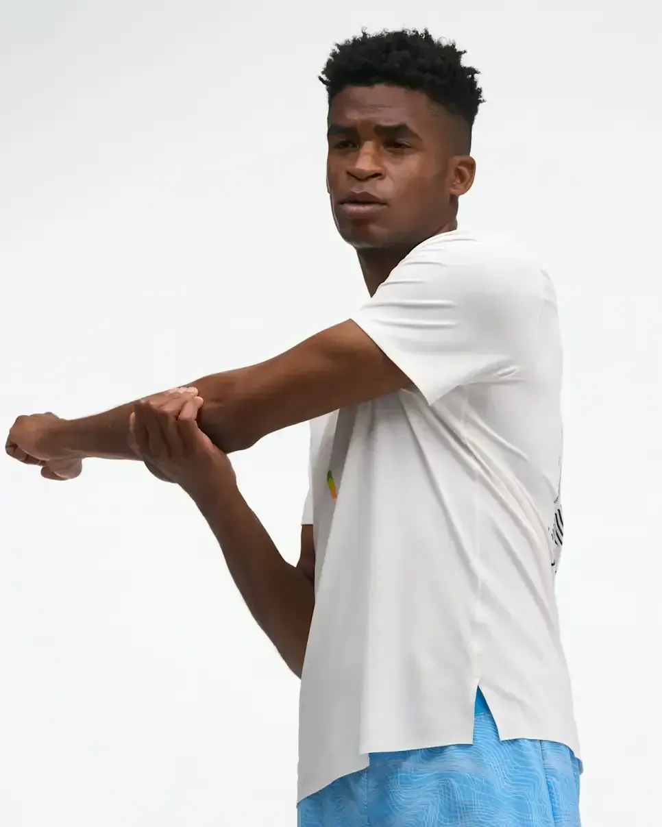 HOKA EveryRun Short Sleeve White Multi