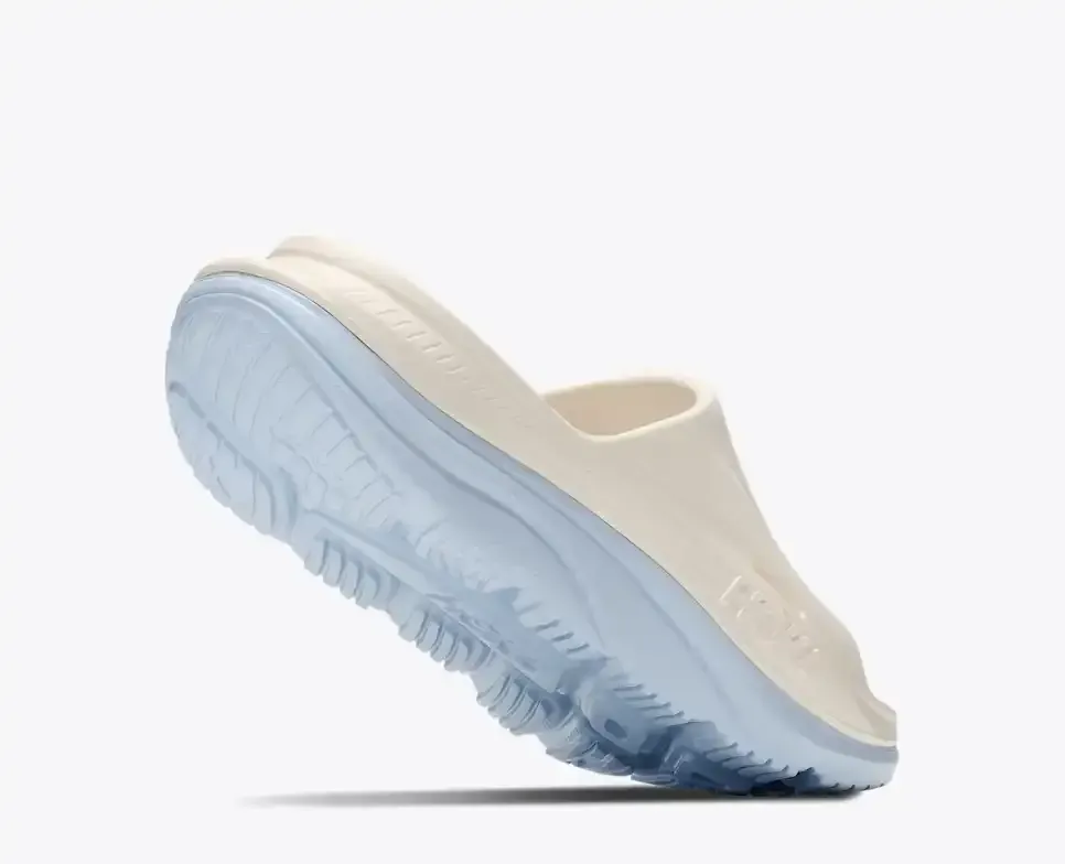 HOKA ORA Recovery Slide 3 Alabaster Ambient Blue