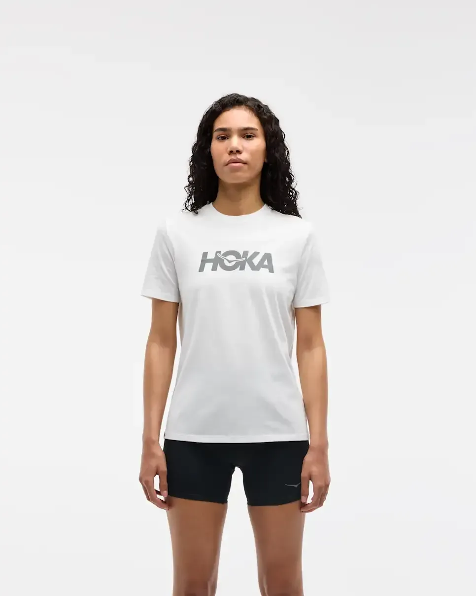 HOKA Core Logo Graphic Tee White (Women's)