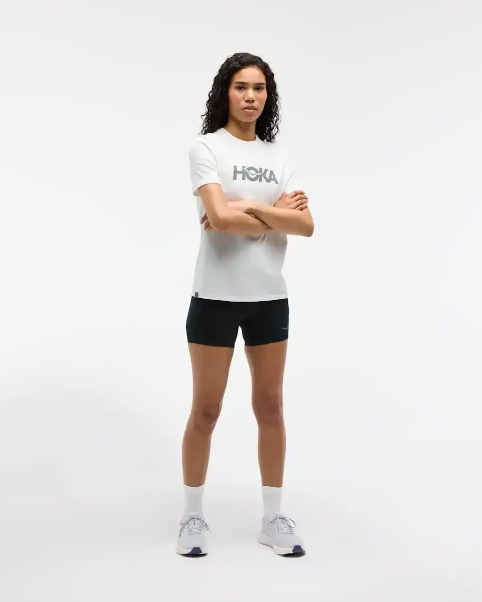 HOKA Core Logo Graphic Tee White (Women's)