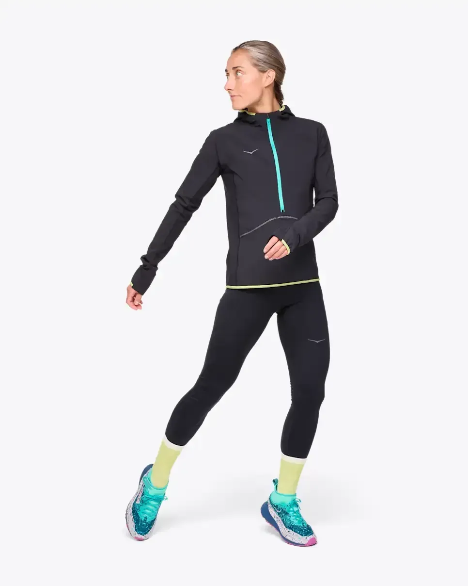 HOKA SkyGlow Half-Zip Black (Women's)
